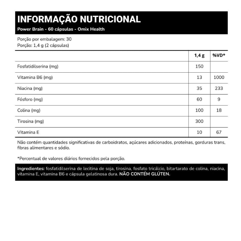 Informações nutricionais