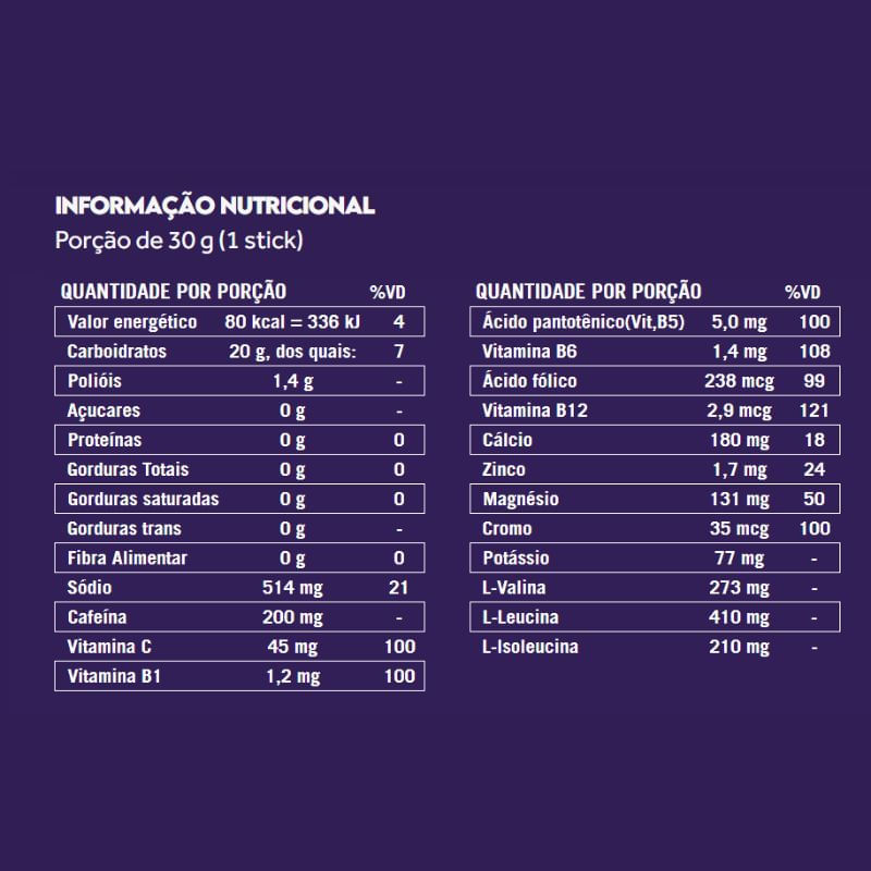 Informações nutricionais