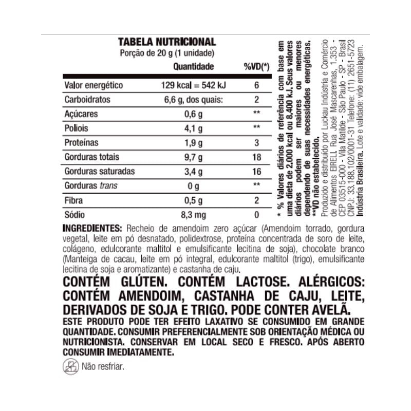 Informações nutricionais