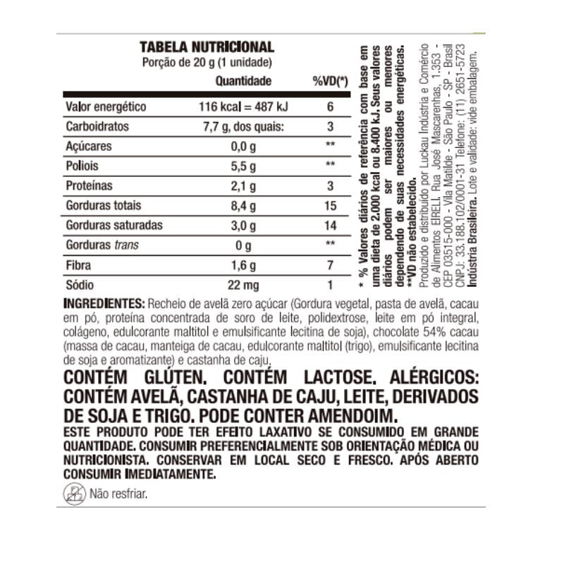 Informações nutricionais