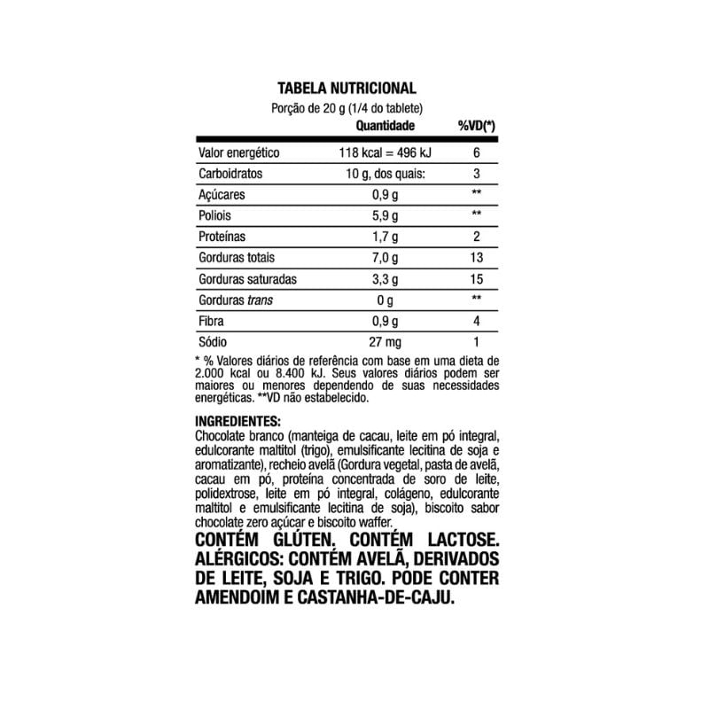 Informações nutricionais