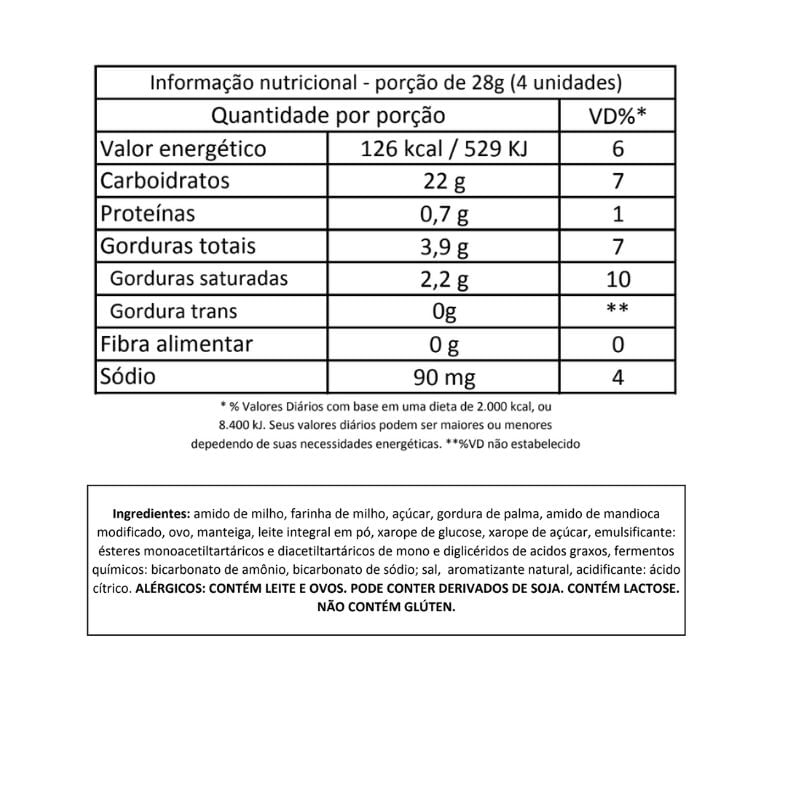 Informações nutricionais