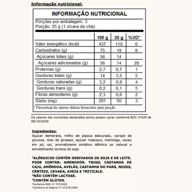 Informações nutricionais