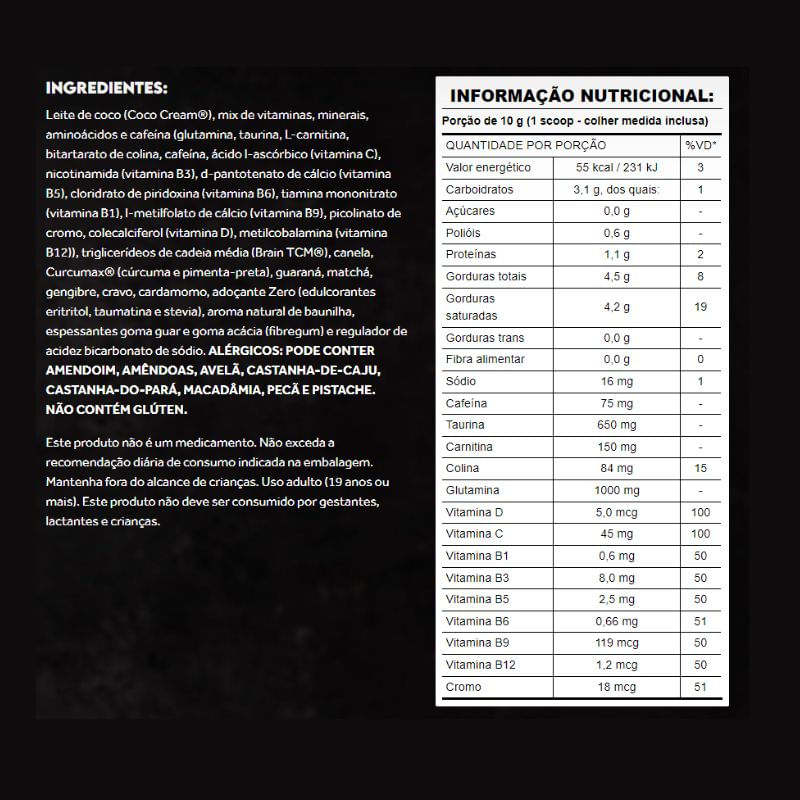 Informações nutricionais