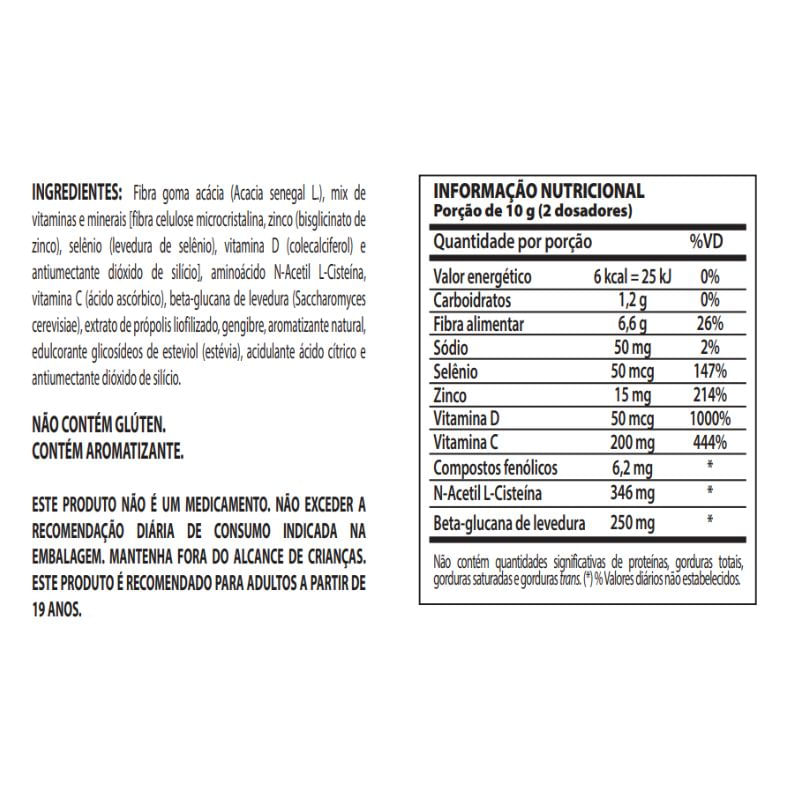 Informações nutricionais