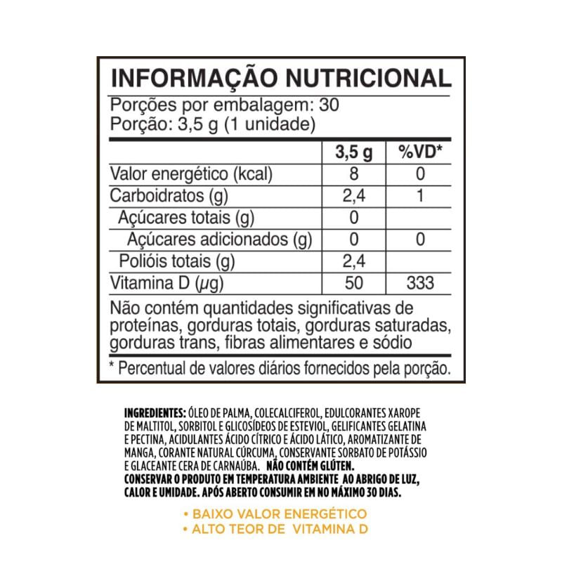 Informações nutricionais