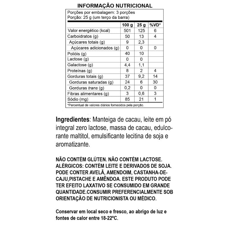 Informações nutricionais