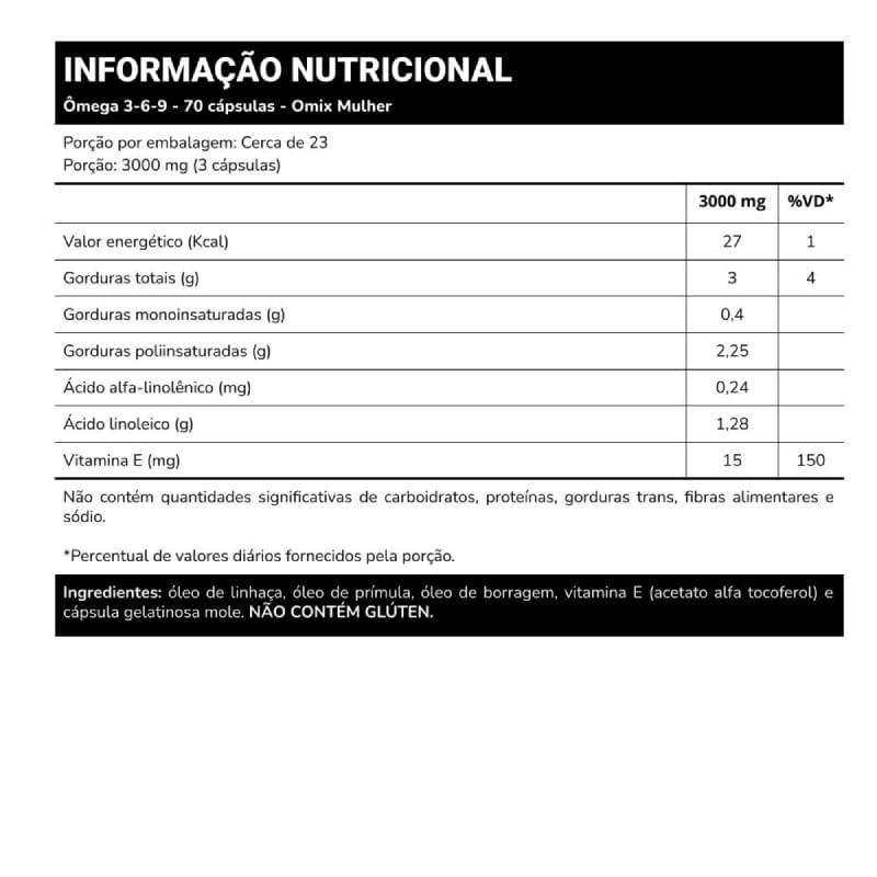 Informações nutricionais