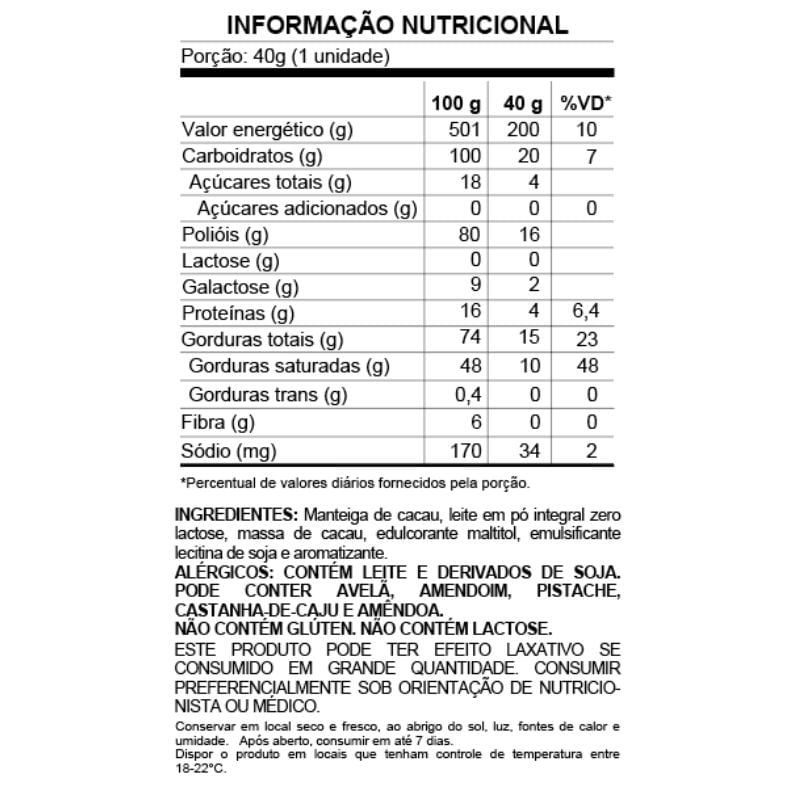 Informações nutricionais