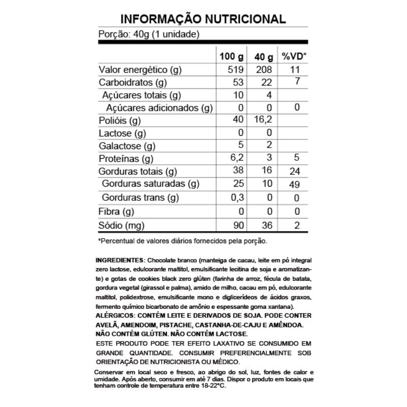 Informações nutricionais