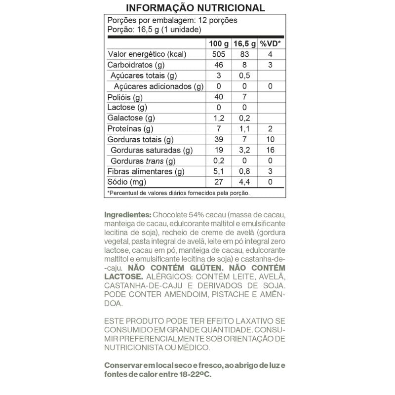 Informações nutricionais