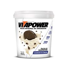 Pasta de Amendoim Cookies & Cream Vitapower 450g