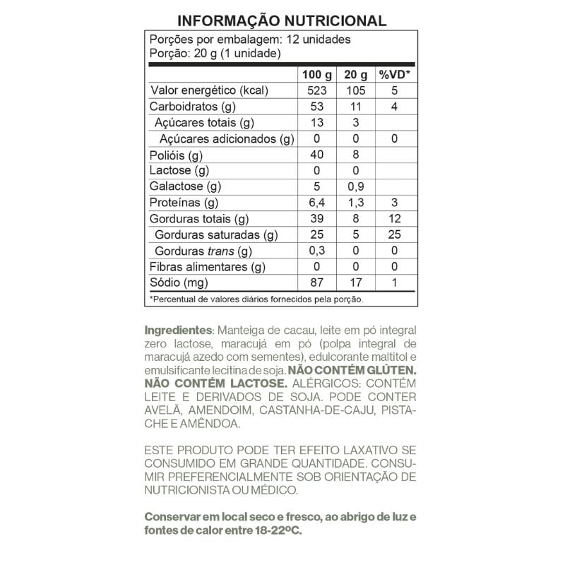 Informações nutricionais