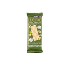 Barra Choco Branco Zero Poliol com Pedaços de Pistache Luckau 20g