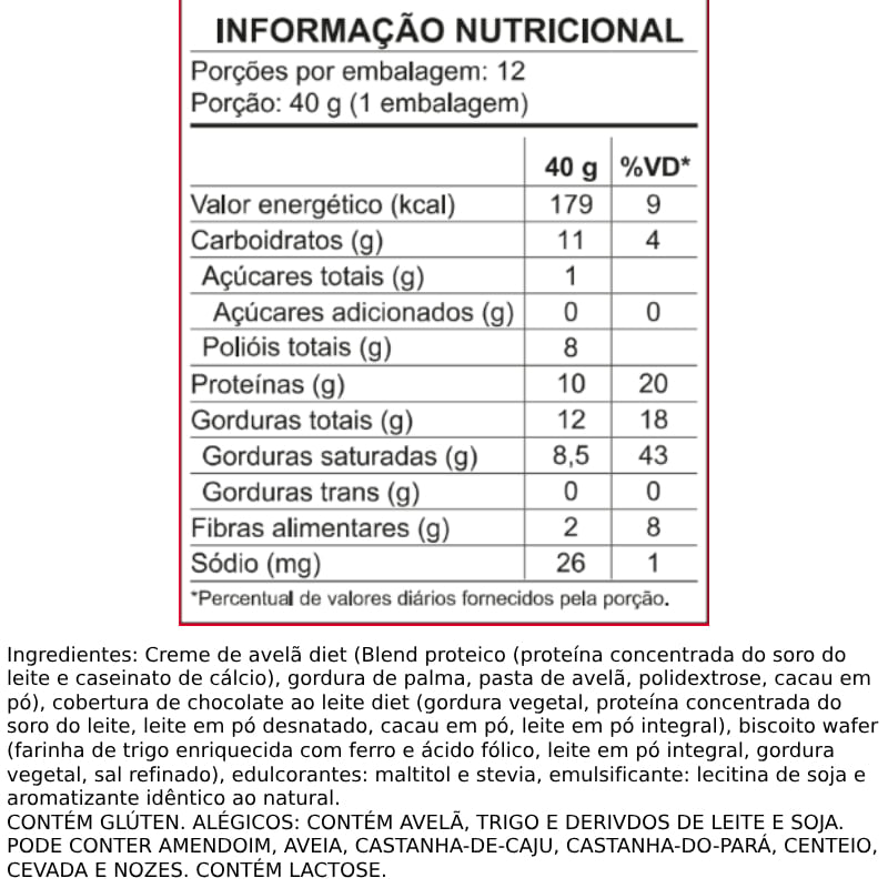 Informações nutricionais