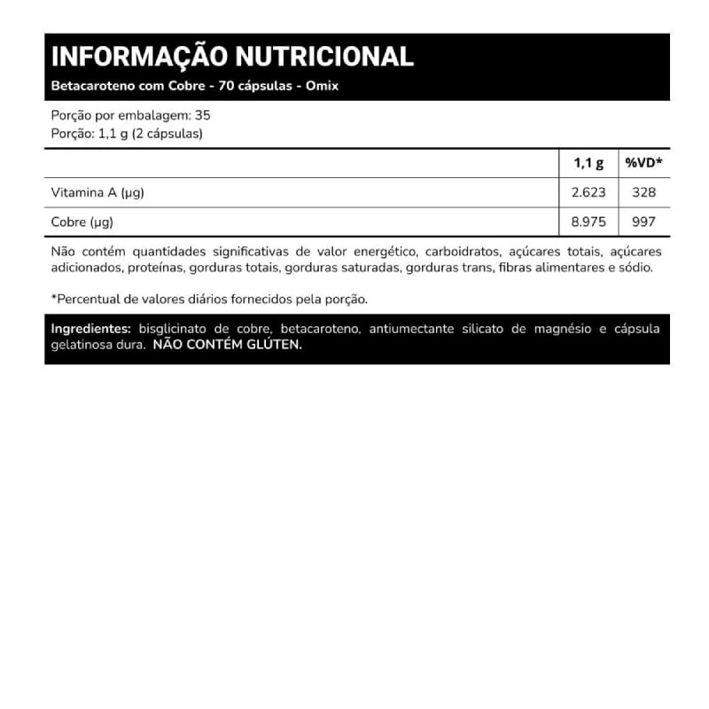 Informações nutricionais