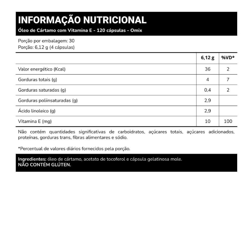 Informações nutricionais