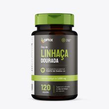 Óleo de Linhaça dourada Omix 1000mg 120cáps