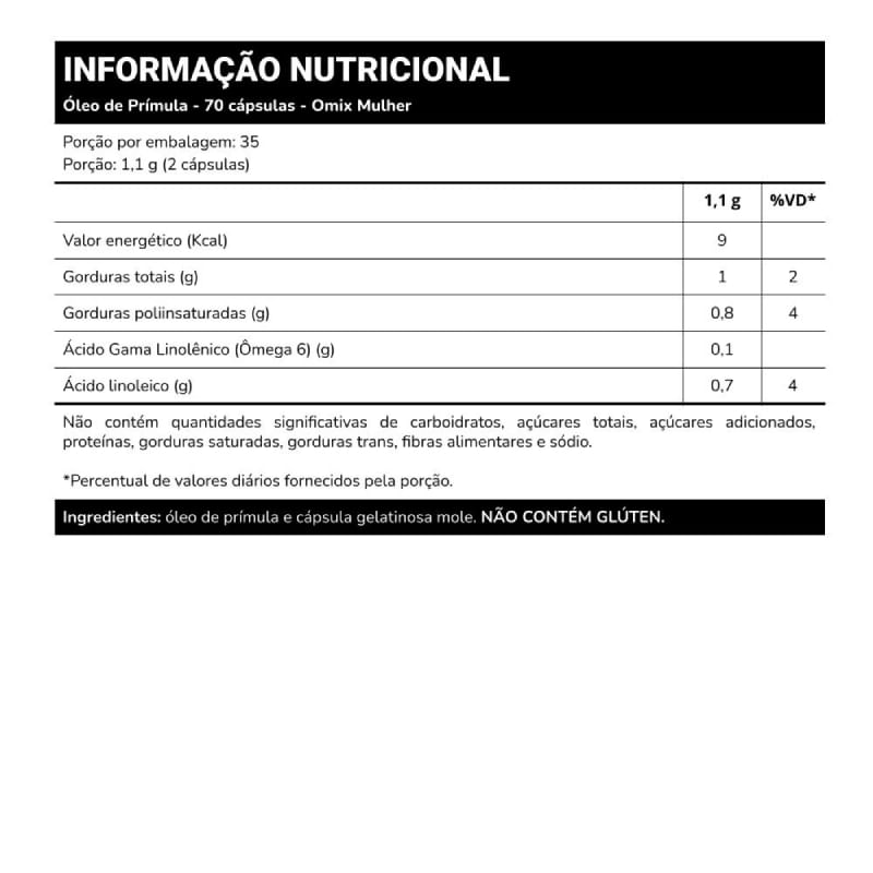 Informações nutricionais