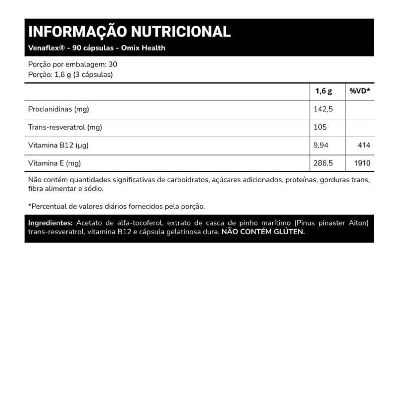 Informações nutricionais