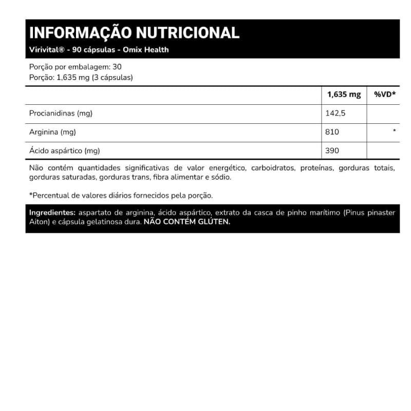 Informações nutricionais