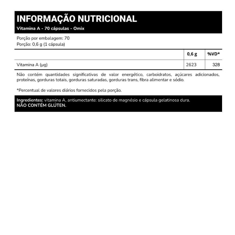 Informações nutricionais