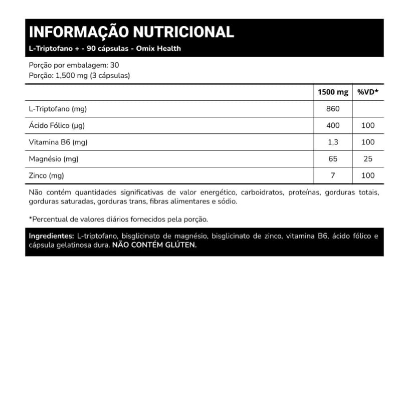 Informações nutricionais