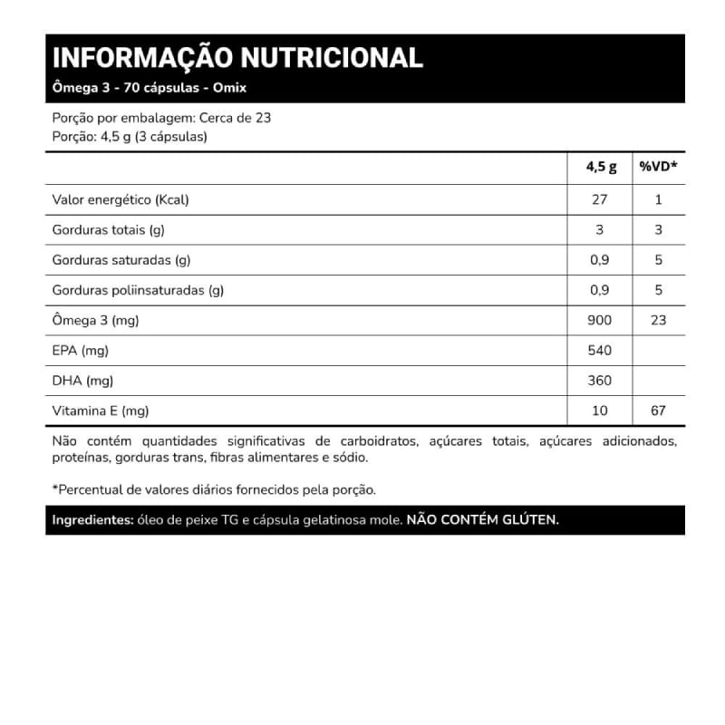 Informações nutricionais