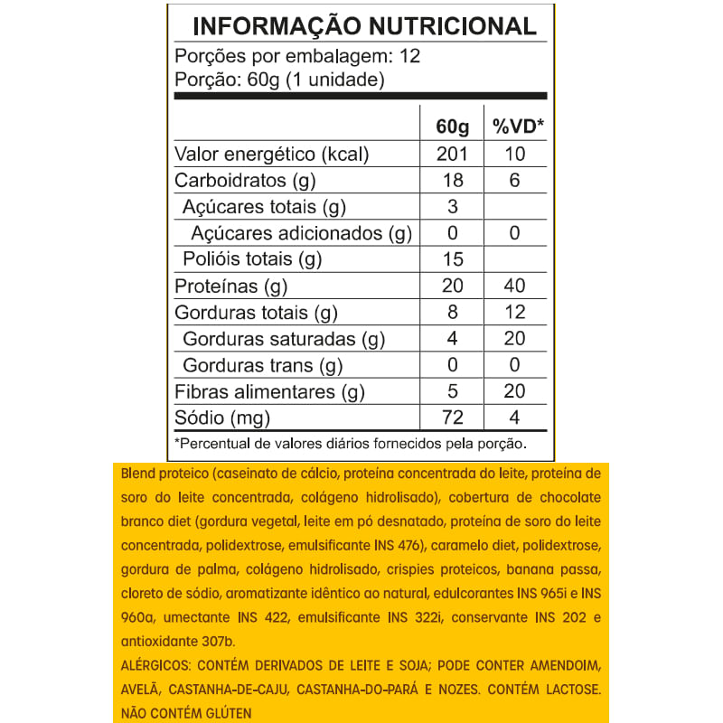 Informações nutricionais