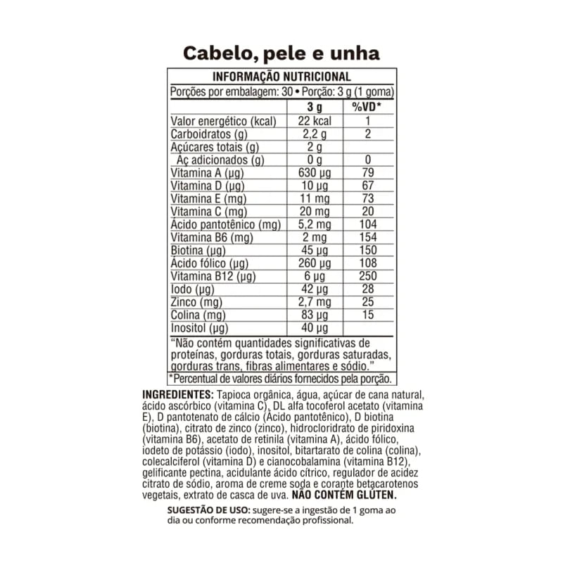 Informações nutricionais