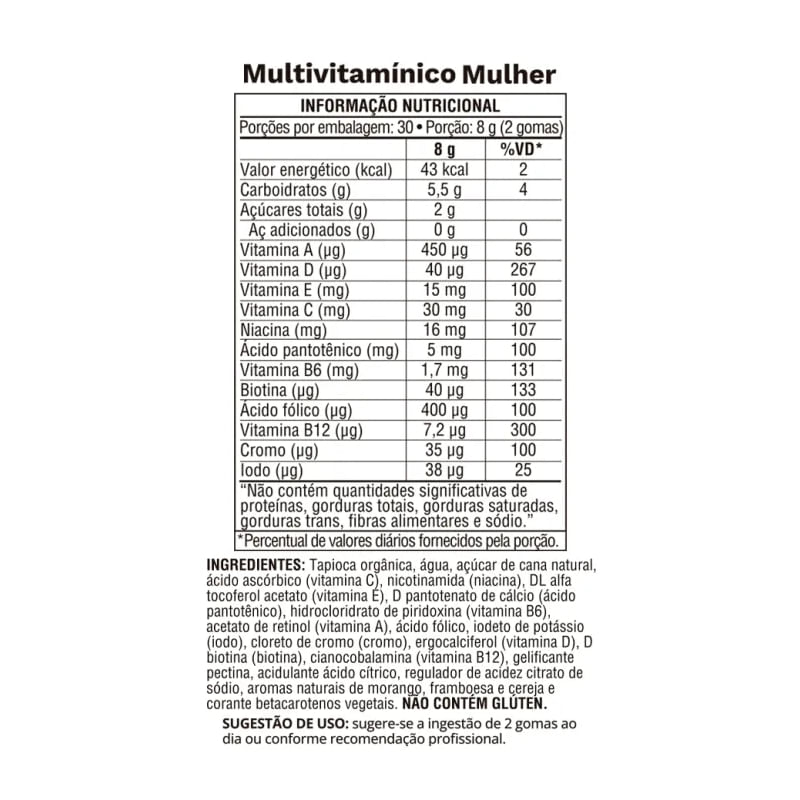 Informações nutricionais