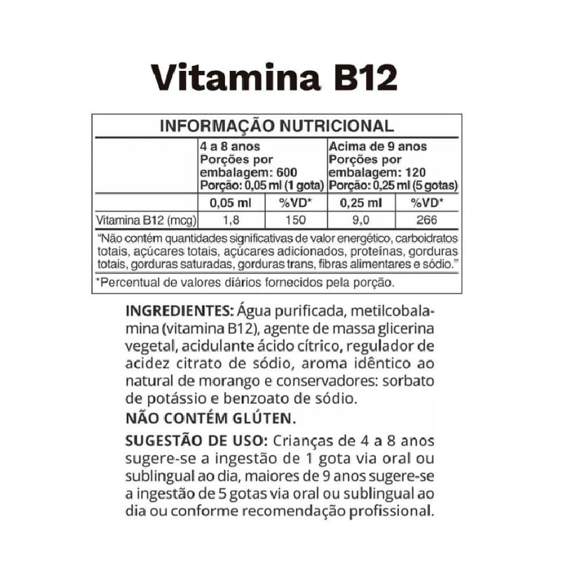 Informações nutricionais