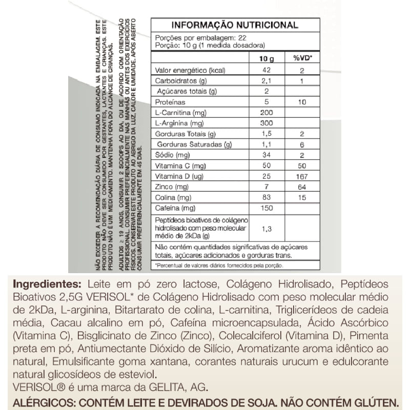 Informações nutricionais