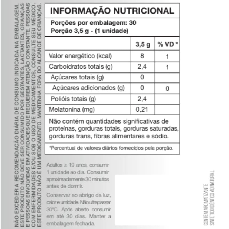 Informações nutricionais