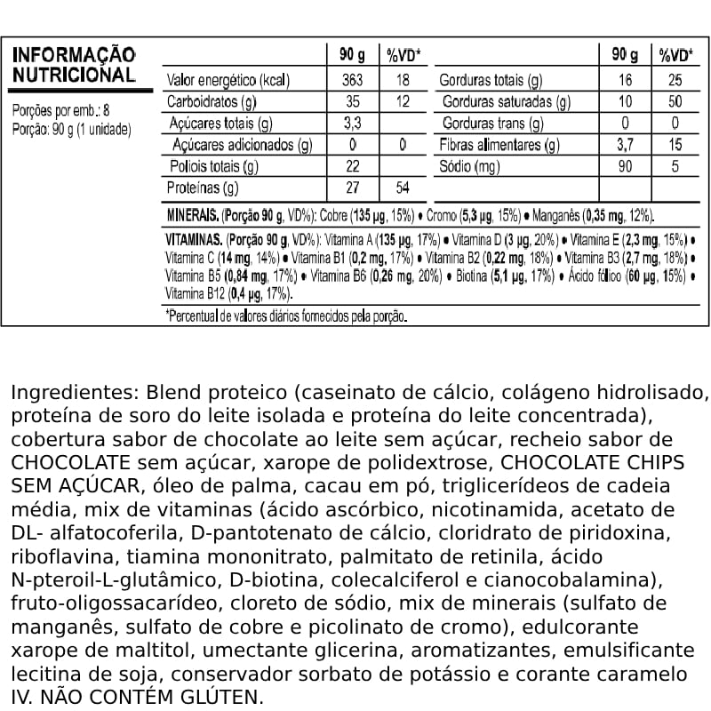 Informações nutricionais