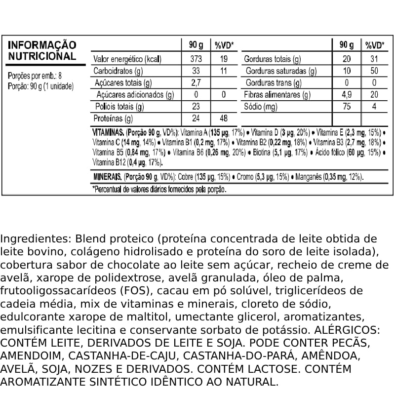 Informações nutricionais