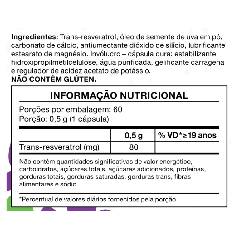 Informações nutricionais