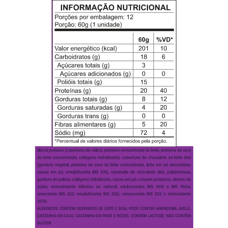 Informações nutricionais