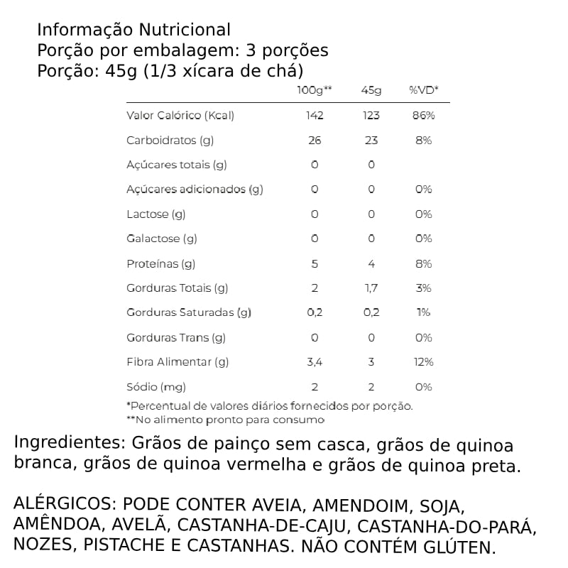 Informações nutricionais