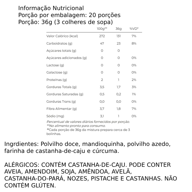 Informações nutricionais