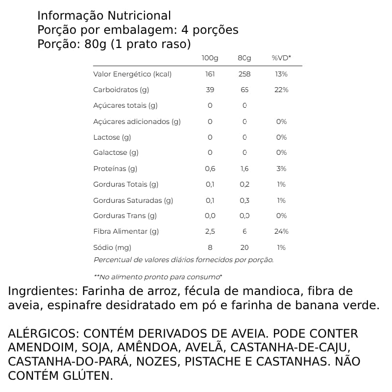 Informações nutricionais