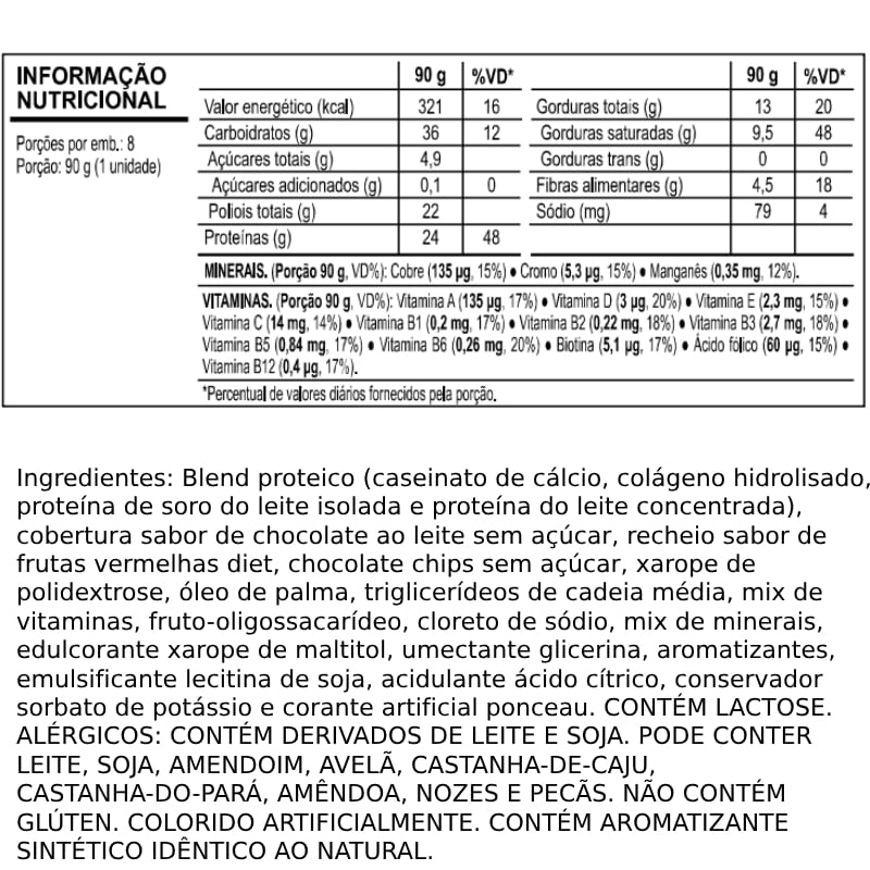 Informações nutricionais