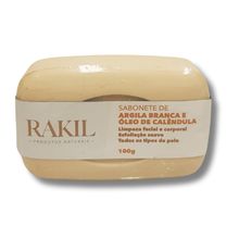 Sabonete Argila Branca Óleo Calendula Rakil 100g