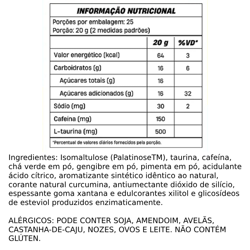 Informações nutricionais