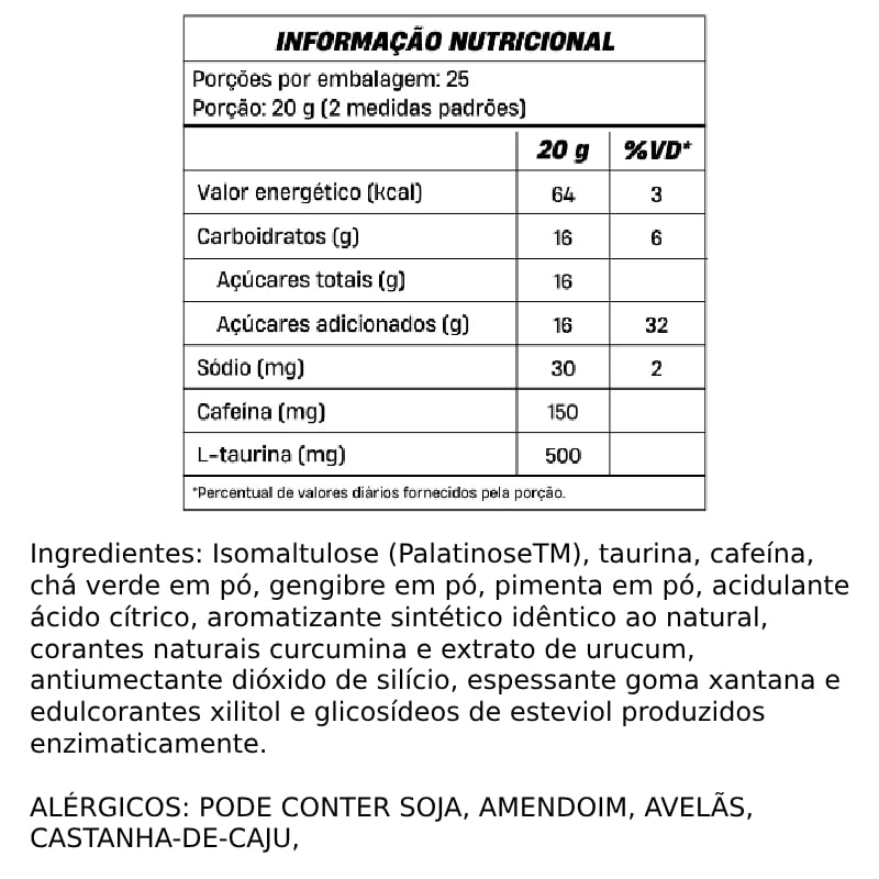 Informações nutricionais