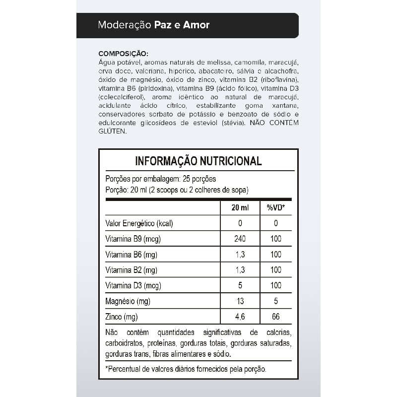 Informações nutricionais