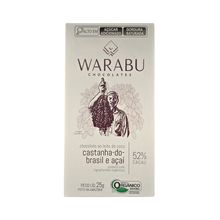 Chocolate Ao Leite De Coco Castanha Do Brasil E Açaí 52% Cacau Warabu 25g