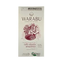 Chocolate Ao Leite De Coco Café Robusta Amazônico 53% Cacau Warabu 25g