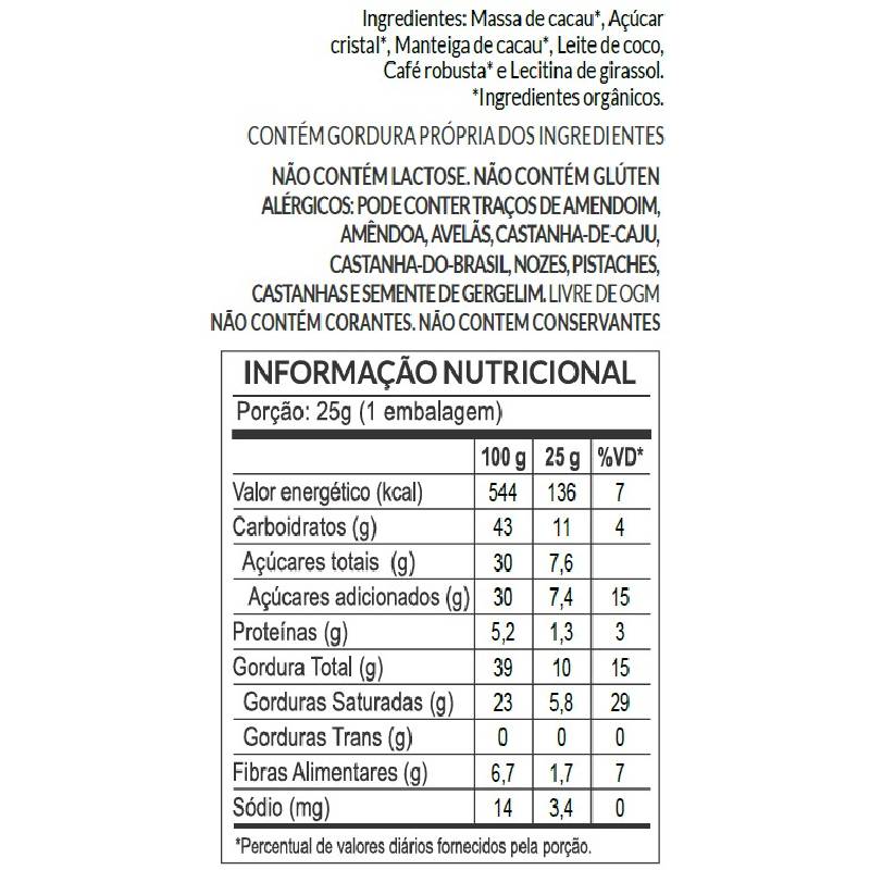 Informações nutricionais