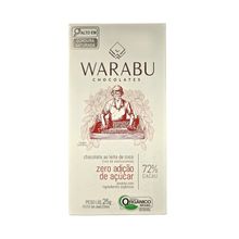 Chocolate Ao Leite De Coco Zero Adição De Açúcar 72% Cacau Warabu 25g